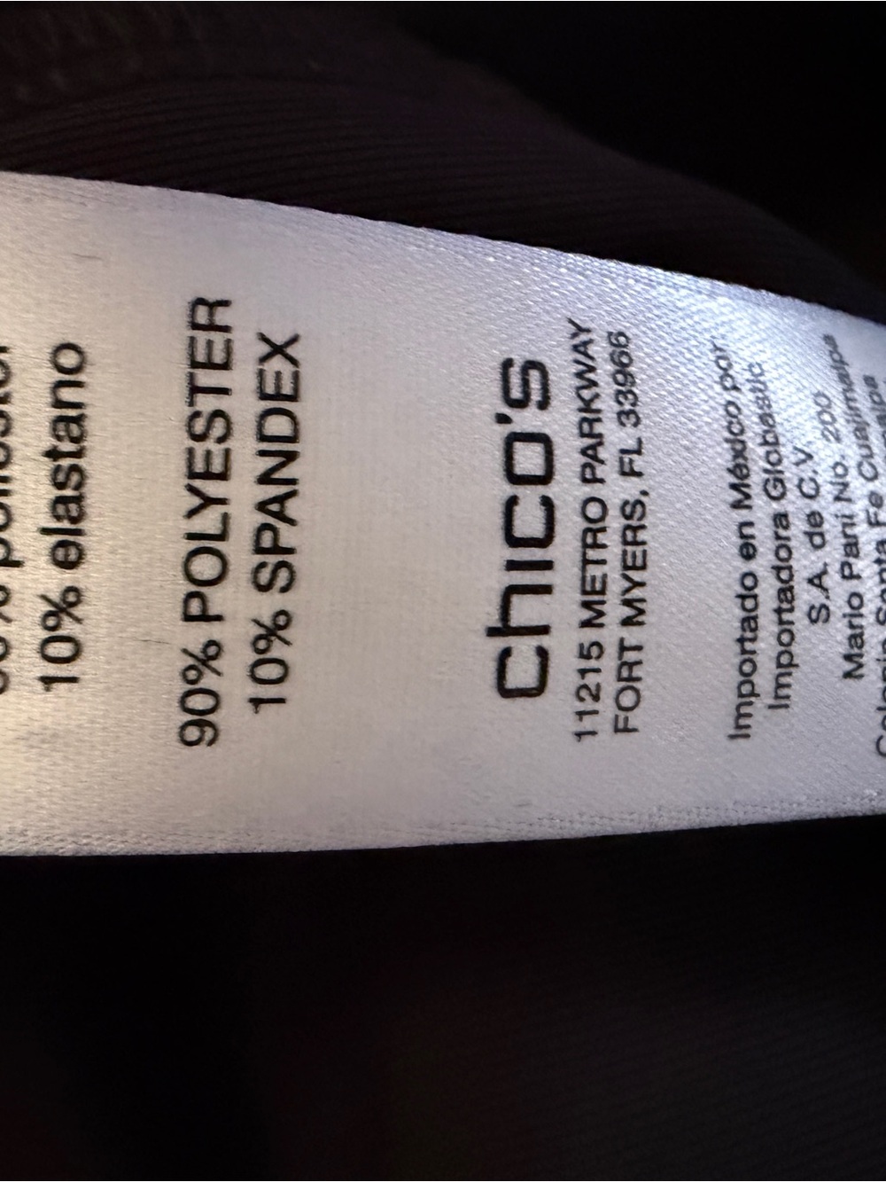 Chico's Black Velvet Pull-On Leggings - Picture 3 of 9